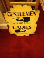 Vintage style Toilet Sign