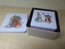 Peter Rabbit Tin Set Beatrix Potter Nursery Storage Container Biscuit Sweet Box