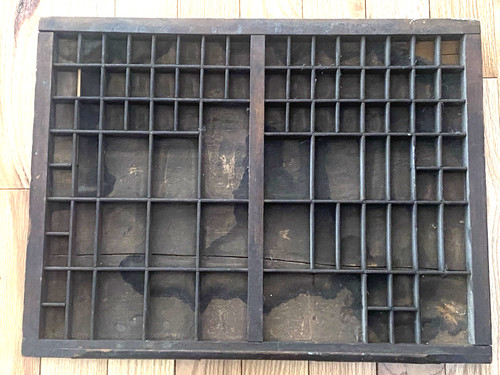Antique wood printer type - wood, set