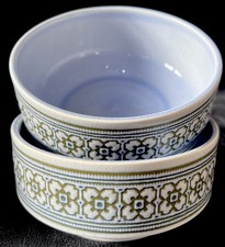 Hornsea “TAPESTRY” 5” Vintage Cereal/Soup/Dessert Blue Bowls - Set of 2 -