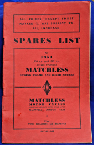 Original 1953 matchless - original, spares