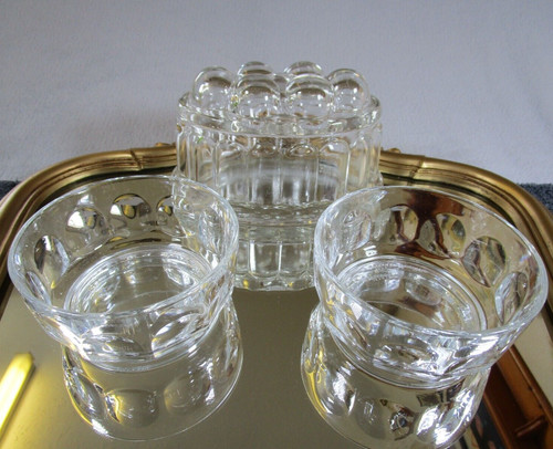 Vintage glass bubble top - glass, pt