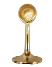Hanging Wardrobe End support for 25mm Rail -  brass plated finish (ROB100D)/Pair