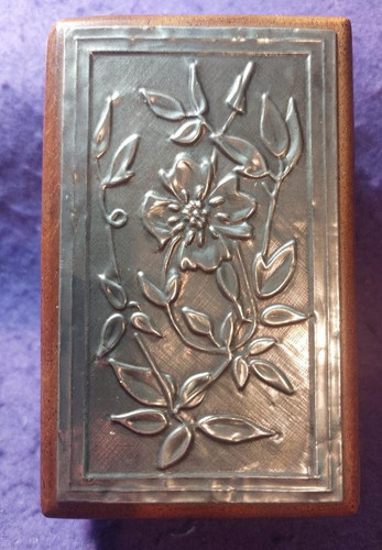 Vintage pewter toped wooden - pewter,