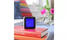 NEW Habitat LCD Display Digital Alarm Clock with Calendar, Temperature - Silver