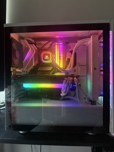 White rgb gaming - gaming, pc