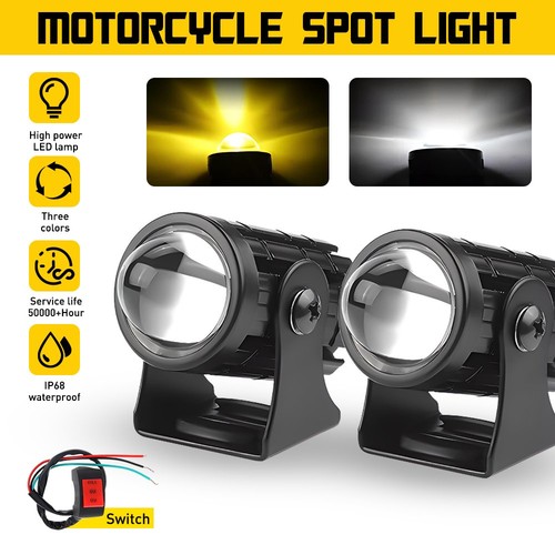 Yellow white led motorcycle - white,