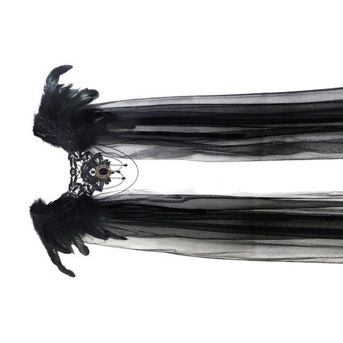 Gothic feather shrug cape - feather,