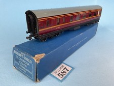 Hornby Dublo Early 32016 LMS Coach, Br/3rd VGC, Boxed 3 Rail