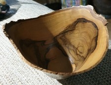 Signed Bert Marsh Egg Shell Thin Wood Turned Live Edged Vase