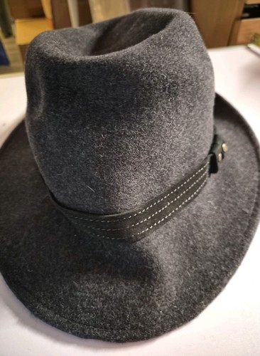 Mens black trilby hat - black,