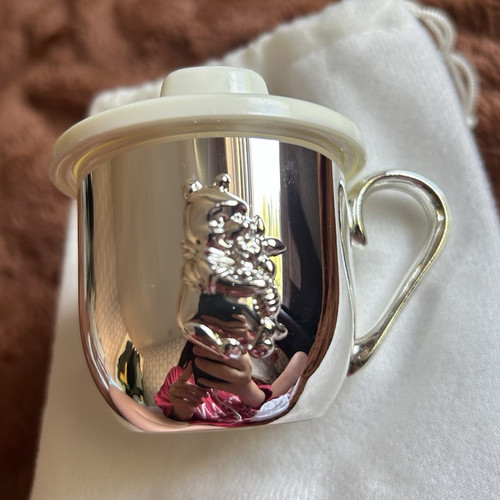 Disney silver tone mug with - disney,