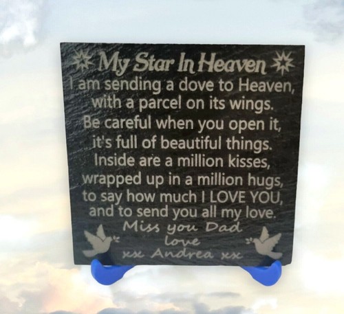 Personalised memorial plaque