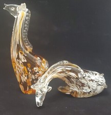 Lot of 2 Glass Giraffes