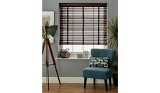 Habitat Wooden Dark Brown Venetian Tape Blind - 120x160cm