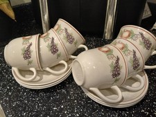 BOOTS ORCHARD CUPS AND SAUCERS X 6