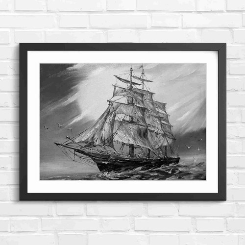 Vibrant vintage sailing ship - vibrant,