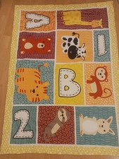 BABY'S PRAM COVER, ANIMALS, LETTERS, NUMBERS DESIGN, HARDLY USED