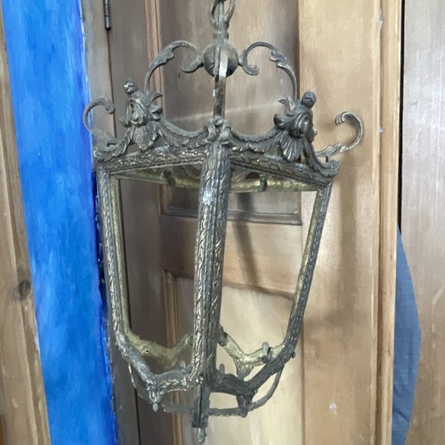 Vintage large solid brass hall - large,