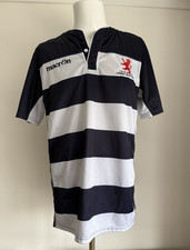 London Scottish Macron Navy Blue White Rugby Union Jersey Shirt Size XXL 3XL