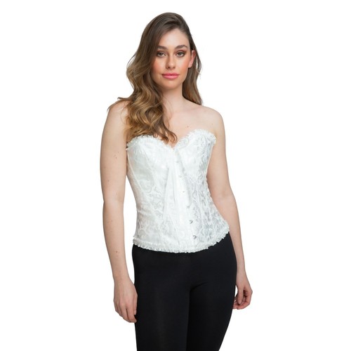 White deluxe satin - deluxe, corset