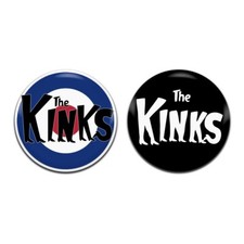 2x The Kinks Mod Rock Band 60's 25mm / 1 Inch D Pin Button Badges