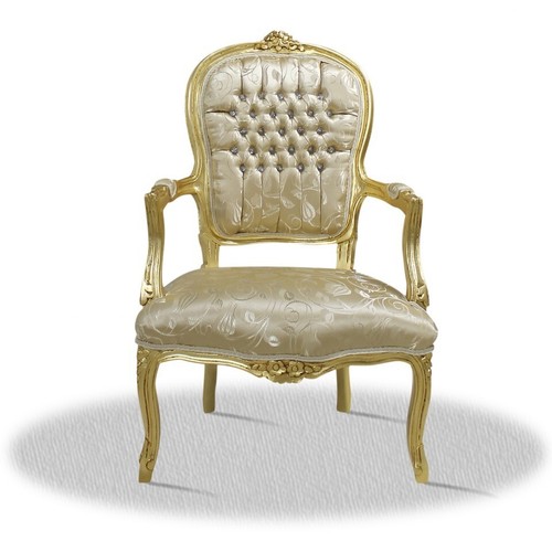 Baroque salon chair gold - baroque,