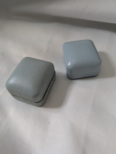 Vintage ring boxes pair - vintage, h
