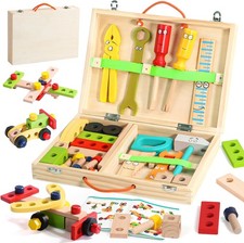 TONZE Wooden Tool Set 34pcs