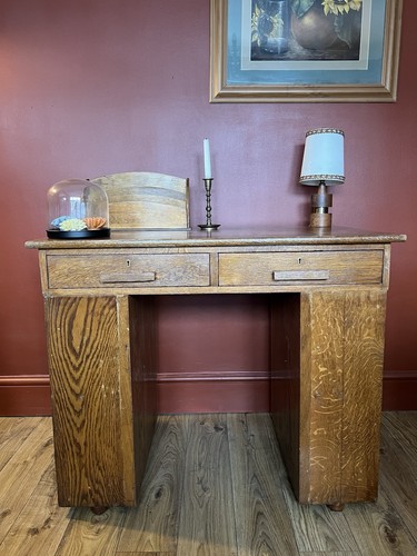 Antique art deco oak - art, twin