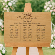 Wooden Wedding Table Plan