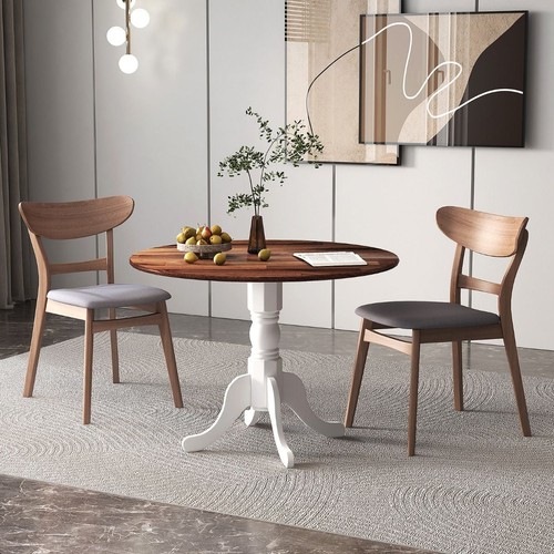 Wooden dining table with - wooden,