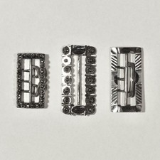 3 polished and faceted steel