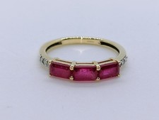 9ct Gold Ruby And Diamond Ring