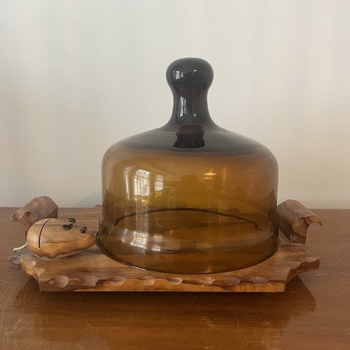 Vintage mcm carved wooden - mcm,