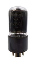 Mullard by Raytheon 6V6GT/G Black Glass Valve Tube Used Tested (V4)