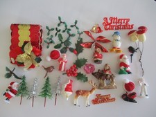 Vintage christmas cake toppers - vintage,