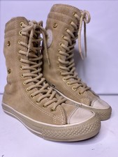 Converse All Star Suede Sherpa Lined 13 Hole Women’s Trainers Beige UK 5 EU 37.5