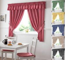 GINGHAM CHECK KITCHEN CURTAIN