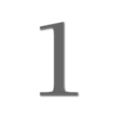 House number lucida acrylic - number, 1