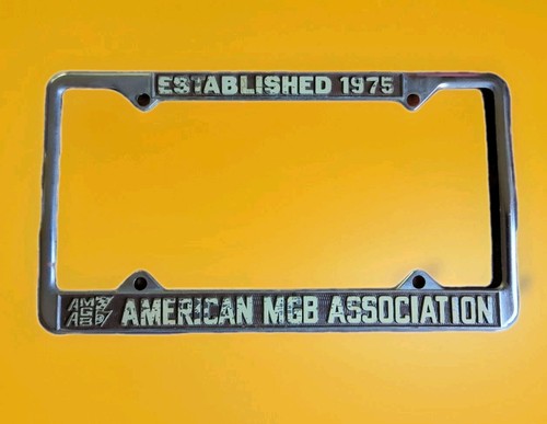 Mgb association licence plate - association,
