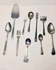 Lot of 10 Mixed Pieces of Silver Plated/Nickel Silver Cutlery - Forks and Spoons