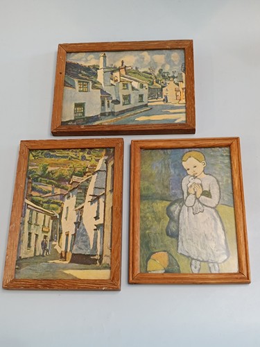 Small framed vintage print - vintage,