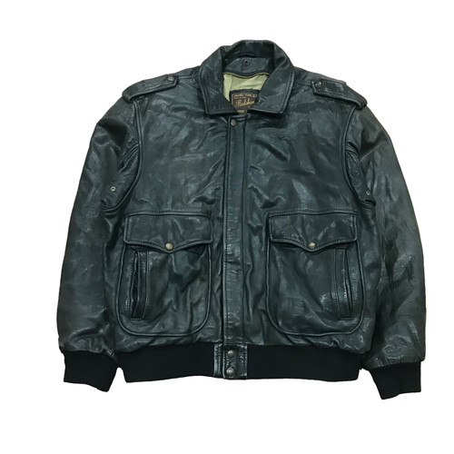 Vtg redskins leather flight - vtg,