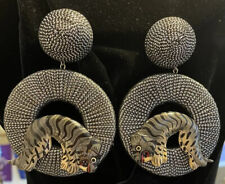 Exotic Tiger Loop Earrings