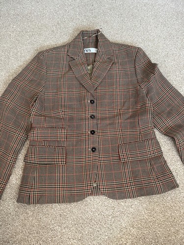 Zara brown houndstooth check - brown,