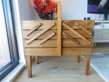 Vintage Oak Concertina Sewing