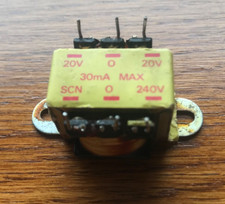 1.2VA 240V Primary Sub Miniature Mains Transformer 20-0-20V Secondary RS 196-280