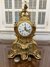 antique french bronze clock