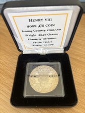 Royal Mint 2009 Henry VIII 500th Anniversary £5 Five Pound Coin Proof CU-NI